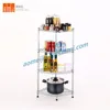 Easy to assemble Silver color metal triangle wire corner shelf