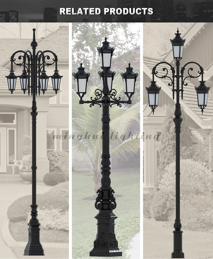 western-style garden street light post top light