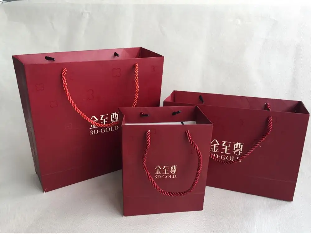 Download 4 Colors Printing Glossy Paper Drawstring Gift Bags With Logo Imprint - Buy Paper Gift Bag ...