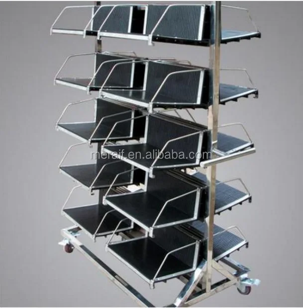 Factory wholesale Hanging basket ESD PCB Storage trolley/esd workshop trolley/esd smt reel storage cart