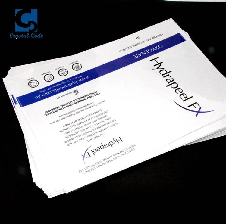 Mat&eacute;riau PET type d'autocollant adh&eacute;sif &eacute;tiquette cosm&eacute;tique personnalis&eacute;e