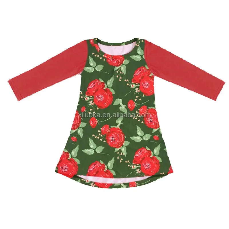 

Sweet Girl Princess Dress High Quality Infant Rose Floral Dress, Picture