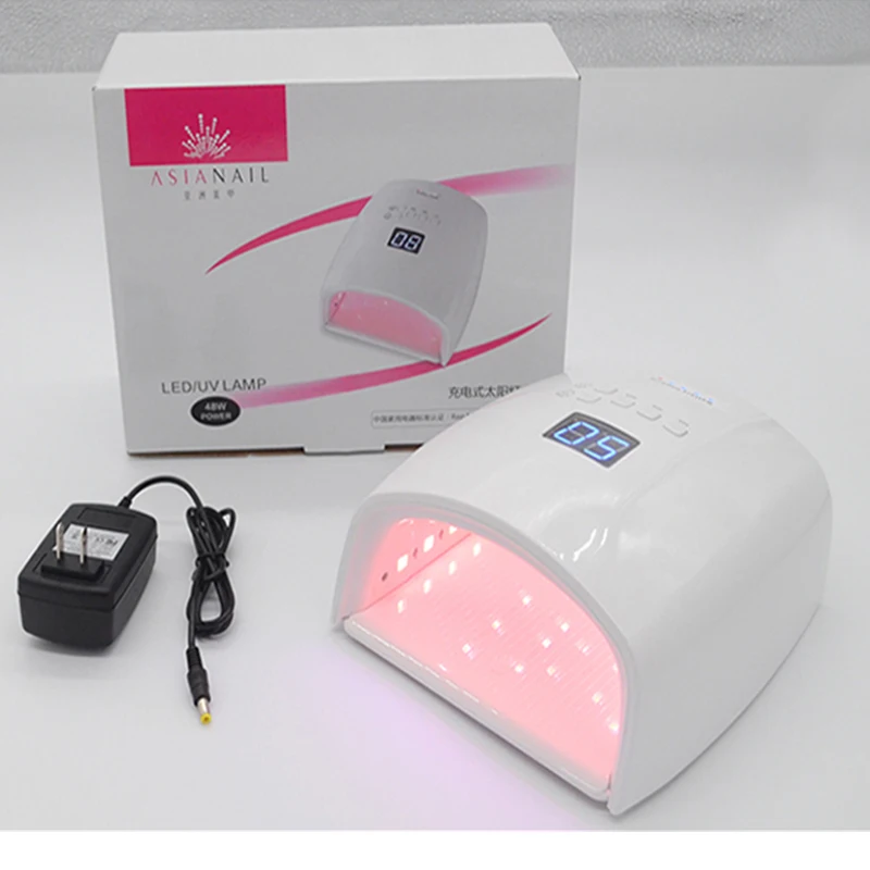 

The intelligent best led nail lamp rechargeable battery powered 48w uv lamp, White,pink,red,champagne