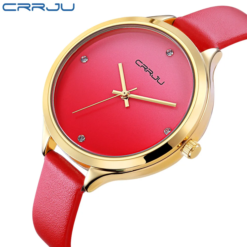

CRRJU Fashion ultra-thin ladies watch quartz watch waterproof casual steel strap watch, N/a