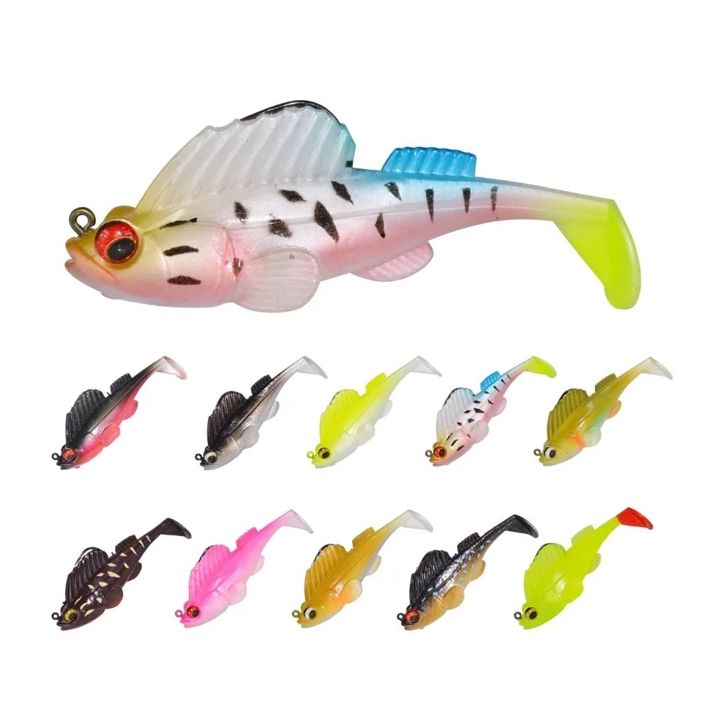 

ILURE Dark Sleeper Swimbait Boot-Tail Design Soft Bass Lure Pesca WIth hooks, Various