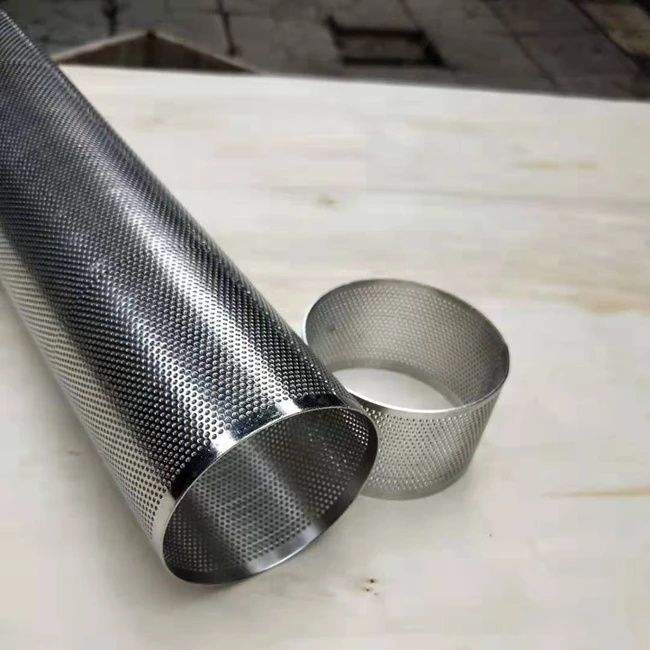 Perforated Stainless Baffle Tubing For Exhaust Buy Seamless Perforated Stainless Steel Filter