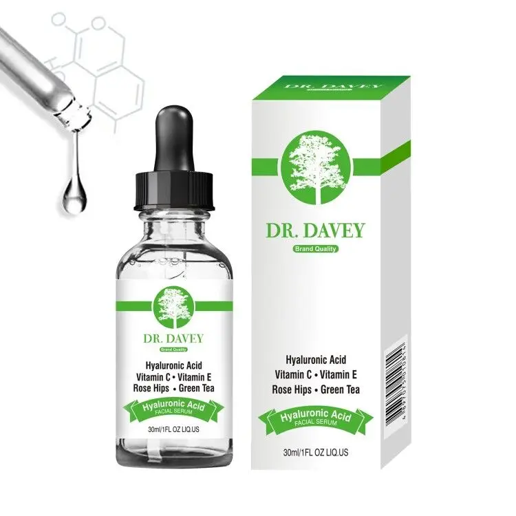 DR.DAVEY Hyaluronic Acid Vitamin C. Vitamin E. Rose hips. Green Tea Facial Serum Tightening Whitening