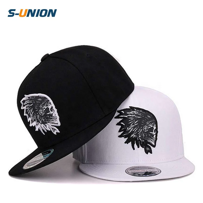 

S-UNION New Embroidery Skull baseball caps hats hip hop snapbacks flat brim bones gorra sports snapback caps for men women