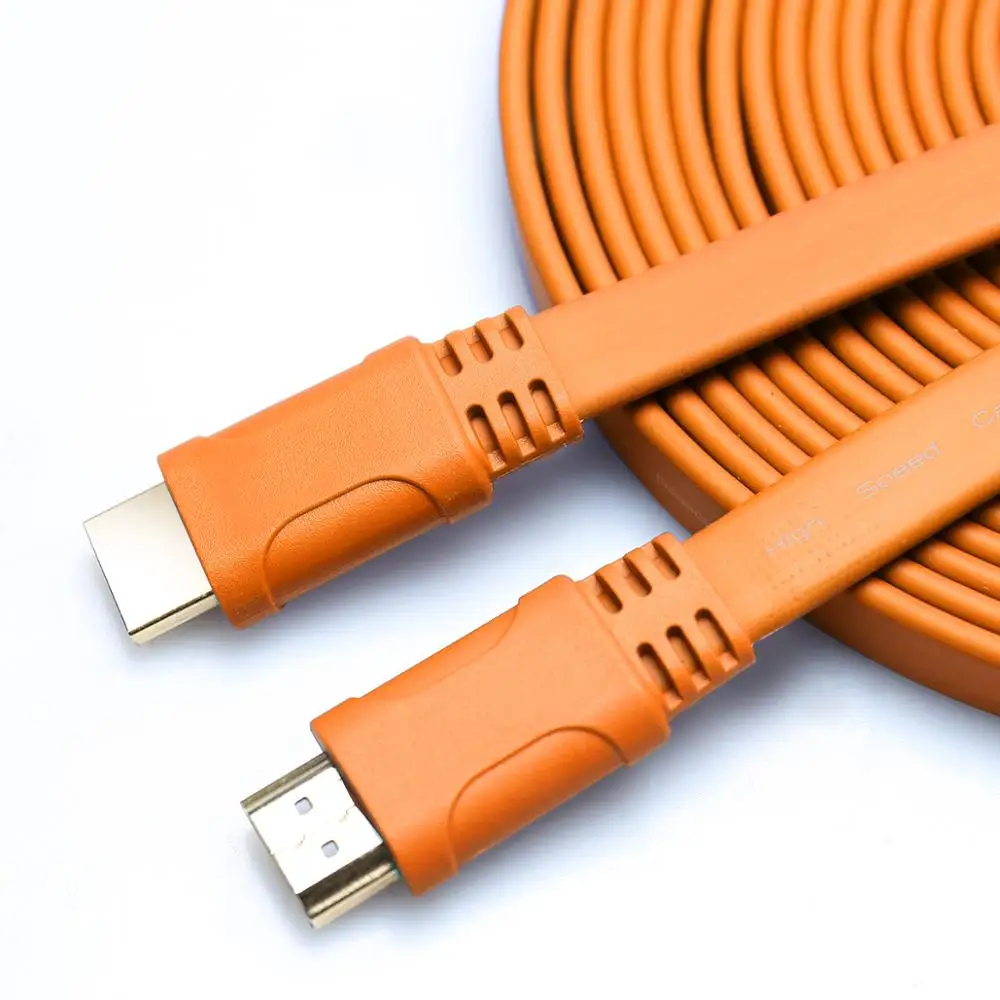 

High Speed HDMI Slim Cable Colorful Flat 4K HDMI Audio Video Cable, Multicolor