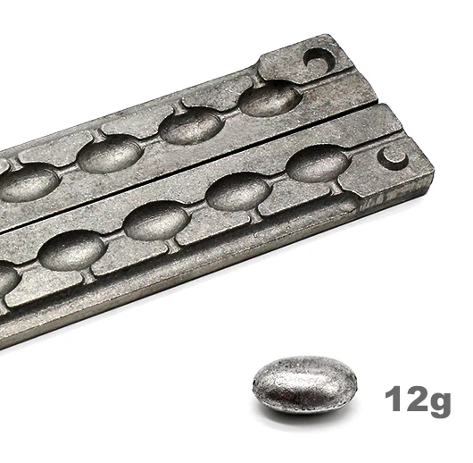 

Adygil DIY Fishing Bean Sinker Mould ADBESM/#1 Bean Sinker 12g 6 Cavities 3 orders