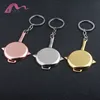 Wholesale 3 colours frying pan shaped key chain hot in AliExpress