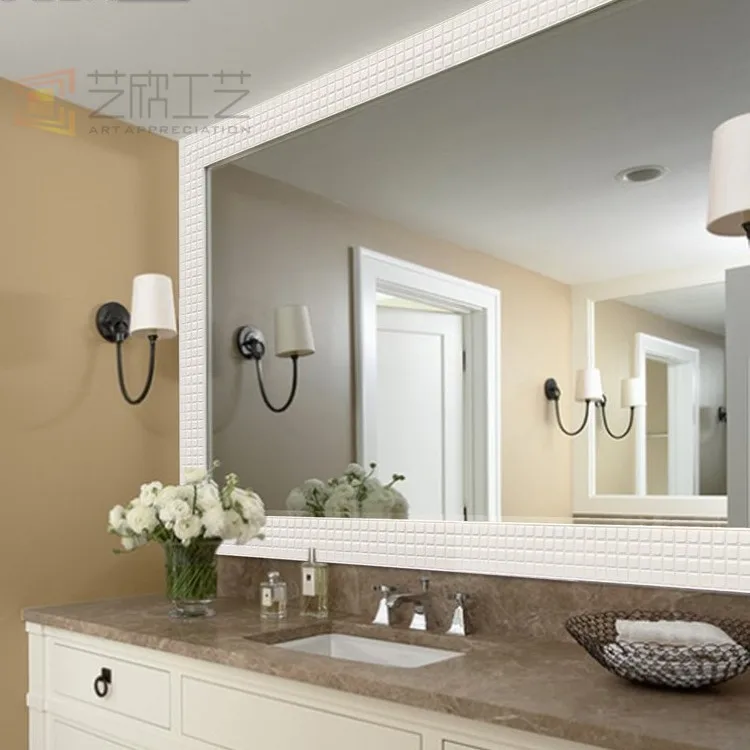 Classical Adhesive Handmade Frame Mirror Bathroom Mirror Frame Wall