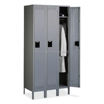 3 Door Valuable Steel Cabinet Clothes Locker Metal Closet Wardrobe 3 Door Valuable Steel Cabinet Clothes Locker Metal Closet Wardrobe Clothing Hanging Used Storage Cabinets