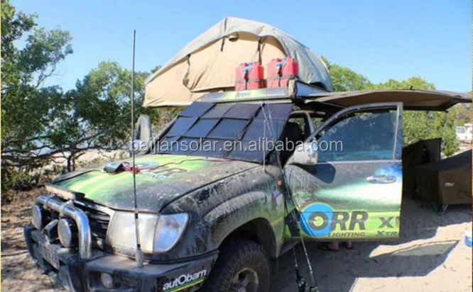 Flexible solar panel in amorphous cells solar blanket in RED