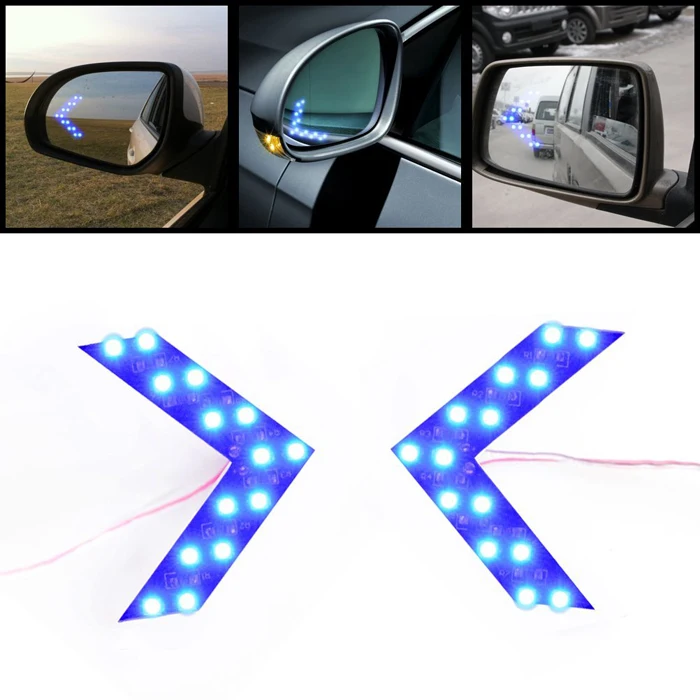 Led Side Mirror Arrow Panel Indicator Addon Blinker Turn Signal Light For Auto Car Vehicle