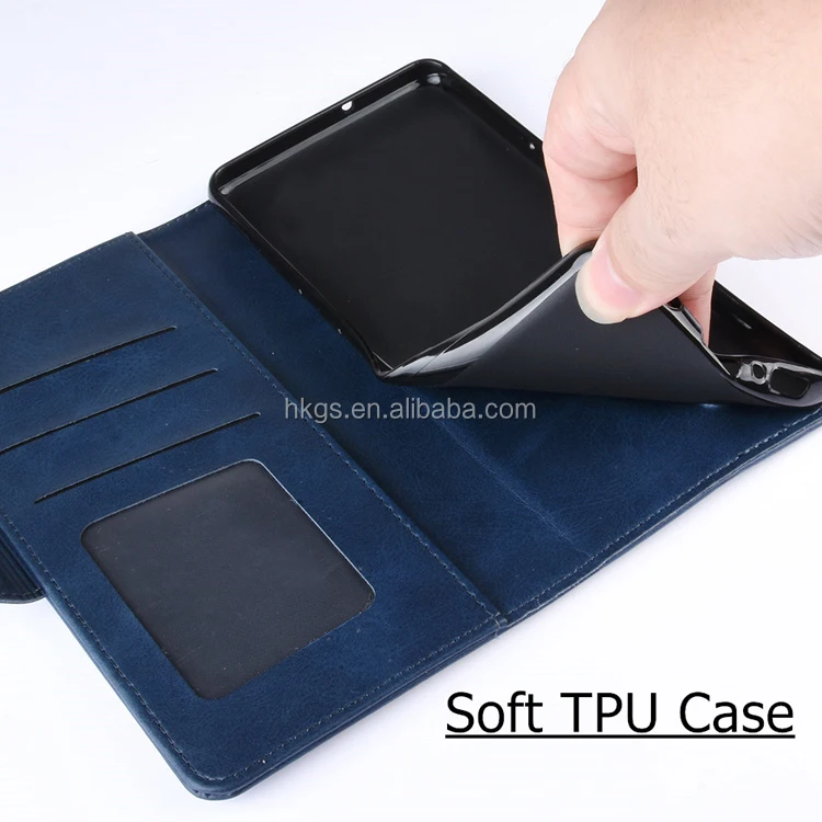 For Vivo Y02s Y73 V21e Luxury Calf Pu Leather Folio Flip Wallet Case