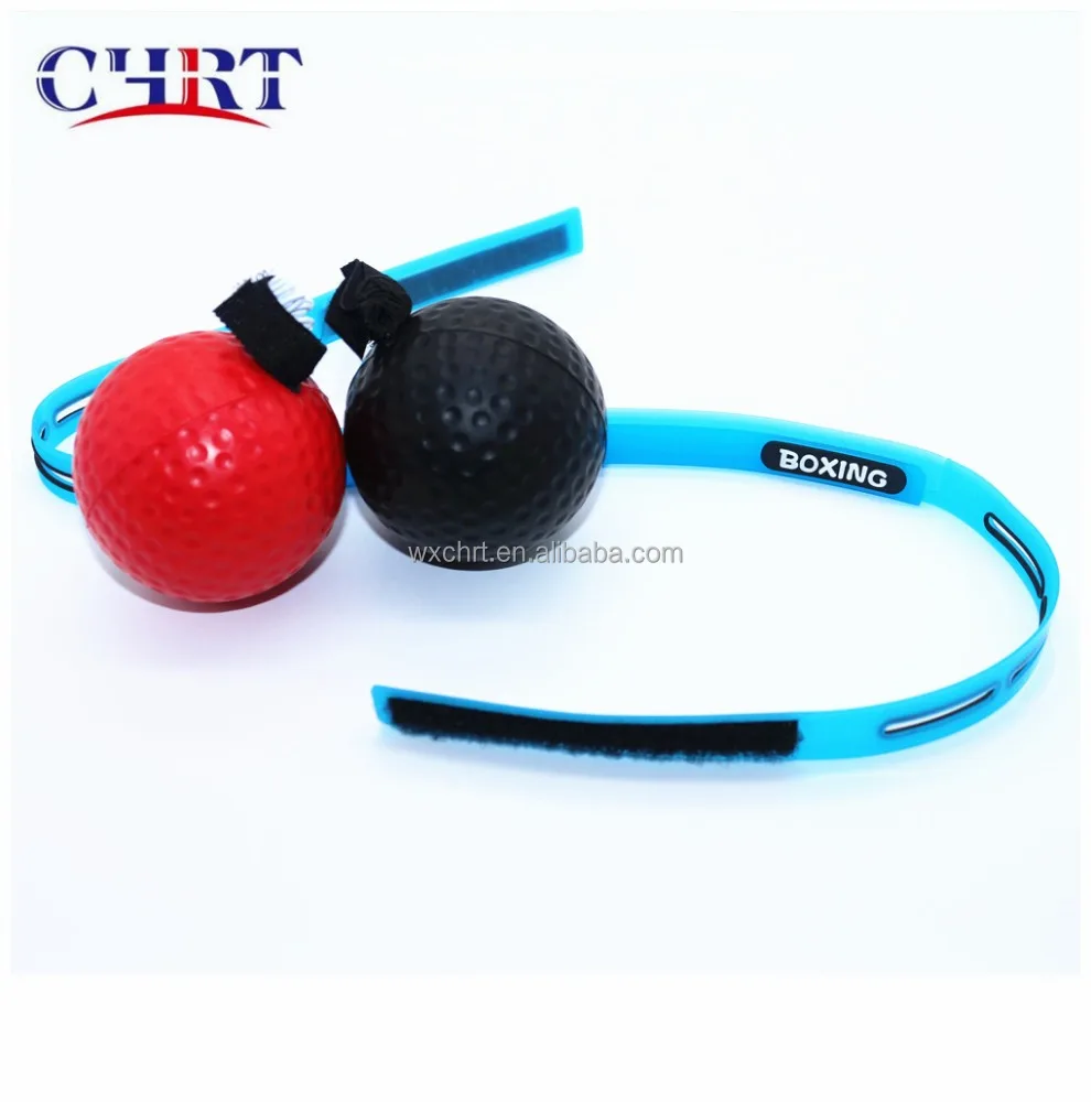 

CHRT Outdoor Sports Sweatband Silicone Guide Sweat Head Band with Red Black Two Boxing Reflex Ball, Gray;white;yellow;pink;blue;rose red