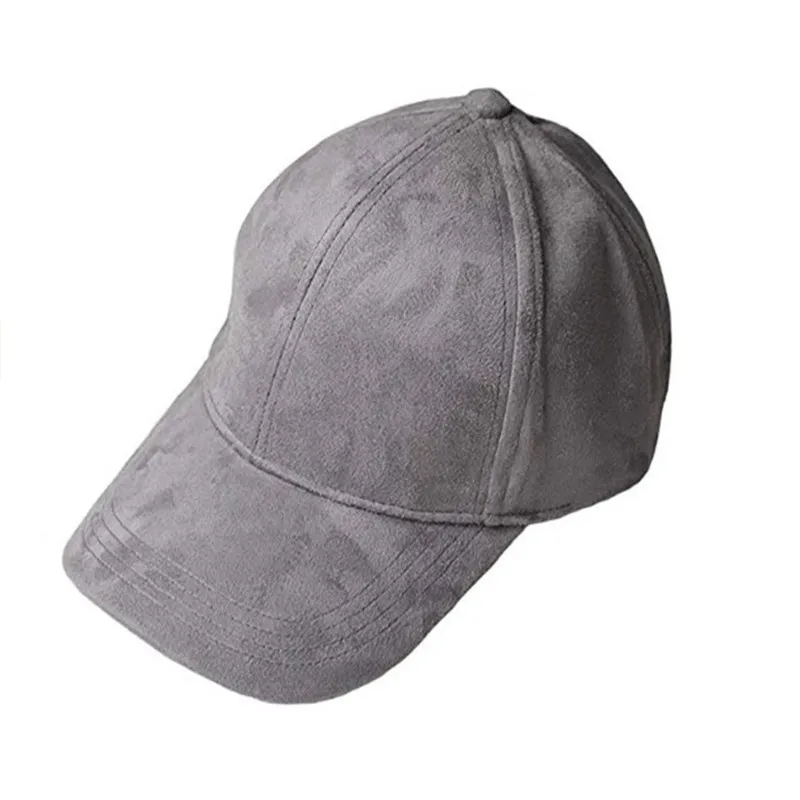 Oempromo wholesale custom leather suede baseball cap