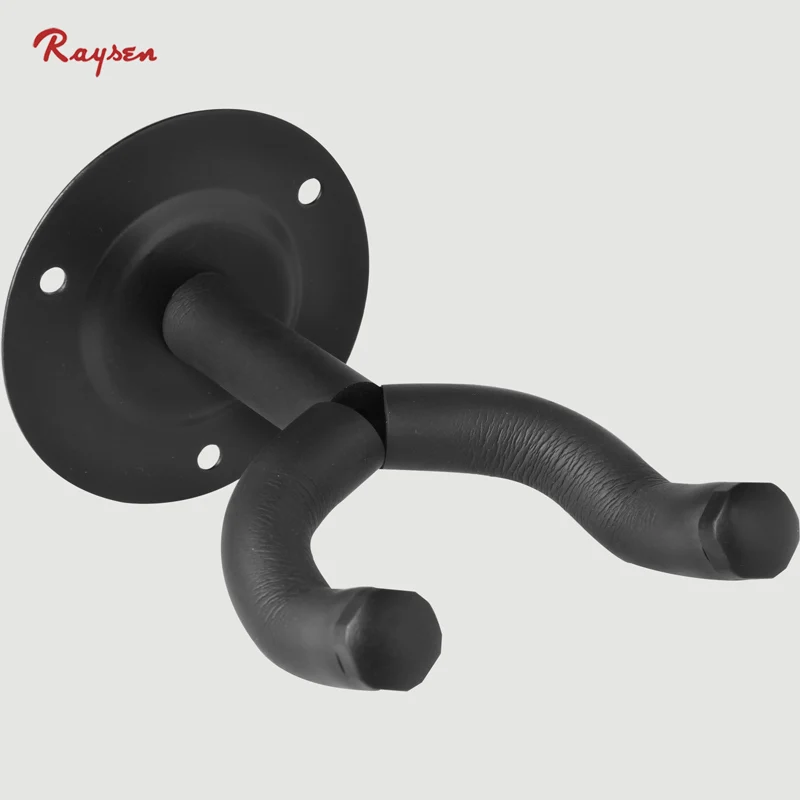 

High Quality Guitar Wall Mount Hanger Adjustable Hook Holder Stand for display, Black