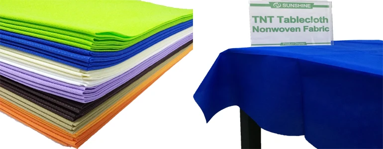Sunshine Spunbond Nonwoven Fabric Table Cloth For Party Banquet