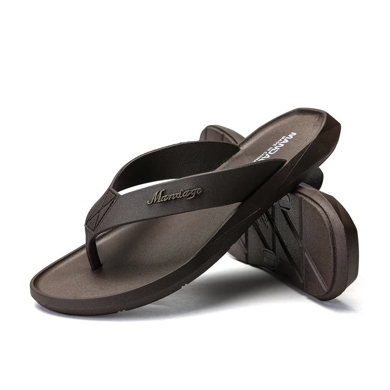

YM-8858 man flip-flops, Black,brown