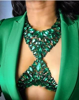 

Dvacaman hot sell big chunky statement necklace DIY sexy multi color body chain jewelry B1217B