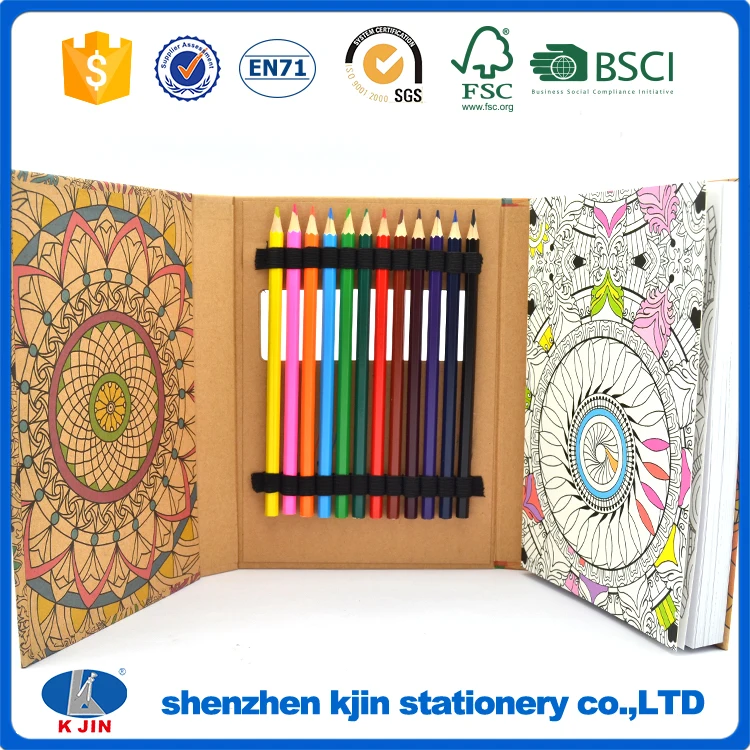 Download High Quality Hot Sale Oem Coloring Book Set With 12 Color Pencils For Adult Buy 3 Fold Coloring Book With 24 Pcs Coloring Pencils Mandalas Coloring Book Adult Private Label Coloring Book Product