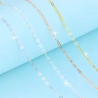 

18 Inch Hypoallergenic Small Clasp Pure Sterling Silver Gold Chain Bulk 925 Link Necklace Jewelry Accessories for Women