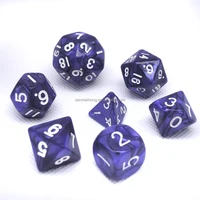 

Wholesale Marble Color 7pcs RPG dice board game Polyhedral dice set