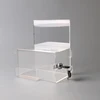 Lockable Large Lucite Ballot Case Transparent Acrylic Suggestion Box with Pocket