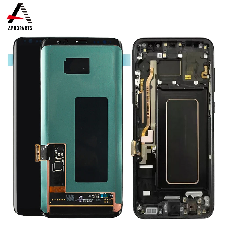 

100% Original For Samsung S8 LCD with Frame Replacement for Samsung Galaxy S8 G950 G950F Display Digitizer Assembly, Black&white