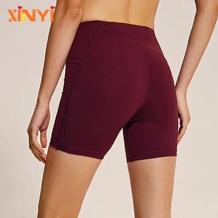 

Factory Manufacturers Women Yoga Pants Nylon Spandex High Waist Custom Gym Short Wholesale Tight Sport Short, Custom colors