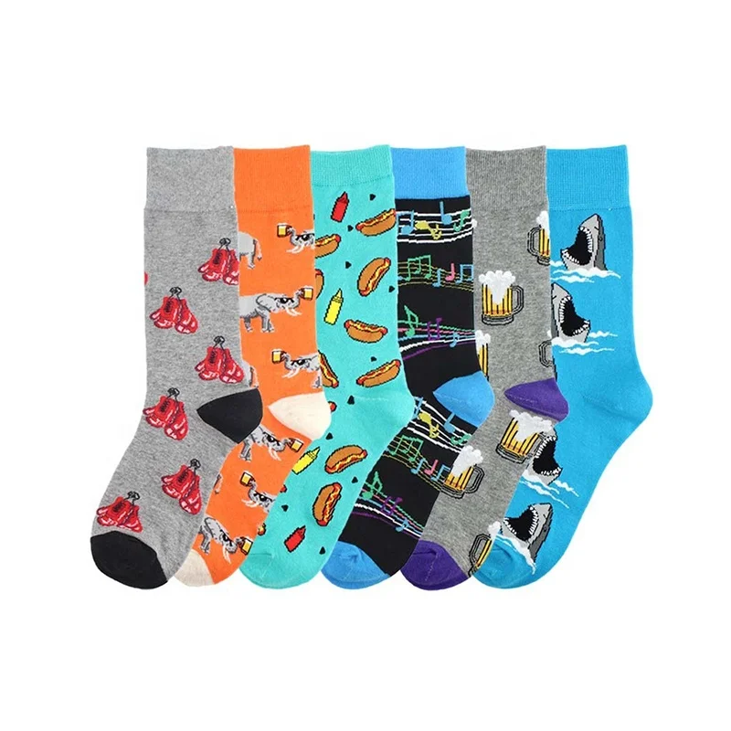 

Men custom new design fashion cotton socks unique custom socks for men, Colorful