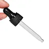 Silicone childproof dropper cap with white and black glass long droppers