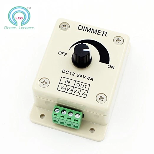Hot sale PWM Dimming Dimmer Controller Switch For LED Lights or Ribbon 3528 strip 12V 8A Dimmer