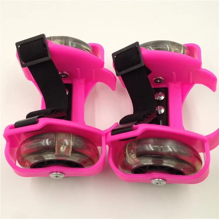 Adjustable Heel 2 Wheels Flashing Skate Roller With Led Lights Shoes