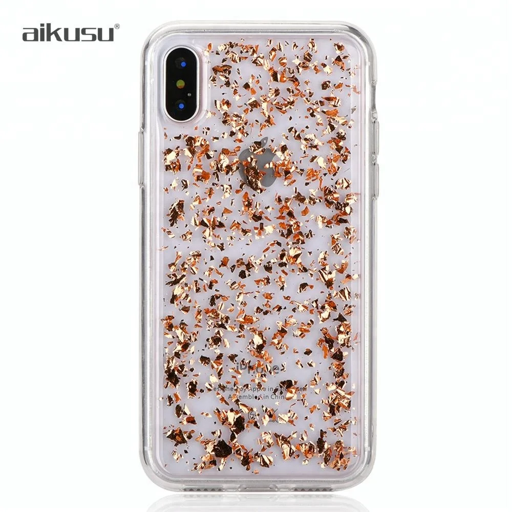 

aikusu Hot Sale I6 I7 I8 Glitter Case Resin Epoxy Phone Cover For iPhones