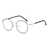 Metal Fashion trans hexagon sense medical tattoo orange glasses frames