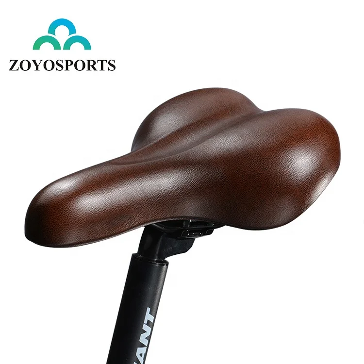 

ZOYOSPORTS Bike ComfortableBicycle Saddle Leather Steel Rail Hollow Soft Cushion Road MTB Fixed Gear Bike Bicycle Cycling Saddle, Brown as your request