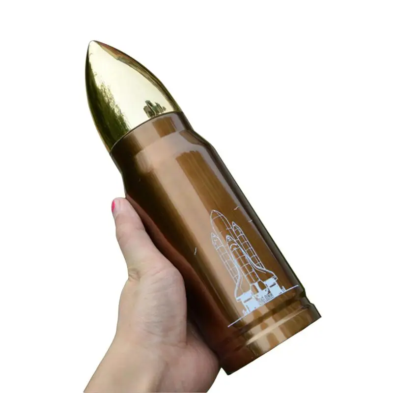 

UCHOME High Quality Bullet Shaped Vacuum Flask Thermos Bottle,Vacuum Cup Bullet Shaped Vacuum Stainless Steel Flask/Thermo, Gold;army green;copper