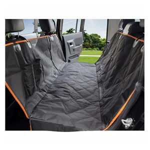 Quilted Waterproof pet dog Car Hammock Back Seat Cover with Mesh Window