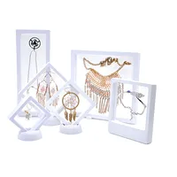 

9x9 Flexible Transparent PET Jewelry Packaging Display With Black or White Frame