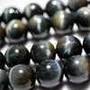 Wholesale natural mineral 18mm Hawk's blue tiger eye semi-precious gemstone stone loose beads for jewelry making