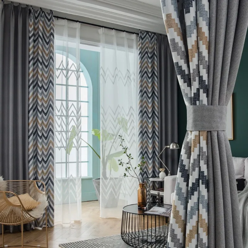 Best Quality & Beautiful Modern Design Jacquard Heavy Ready-Made Chicago Curtain 