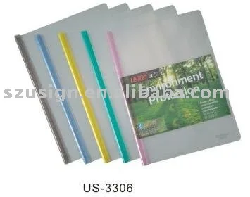 
US 3306 A4 Transparent slide grip report folder shantou yuansheng 