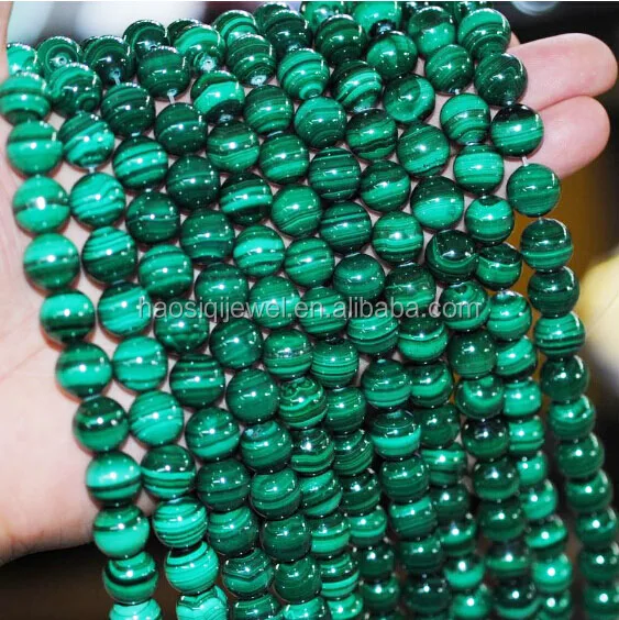 

Wholesale Real Picture Loose Stone Beads Green Malachite Beads for Jewelry Making, Mutilcolor