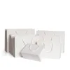 White Elegant Flat Paper Handle Customized Printed Design Shopping Gift Kraft Paper Bag