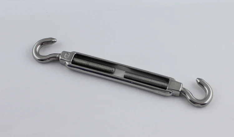 M6 Stainless European Style Closed Body Double Hooks Turnbuckle