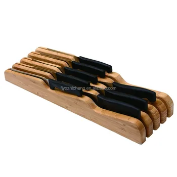 Wholesale 100 Pure Bamboo In Drawer Knife Block Eco Friendly