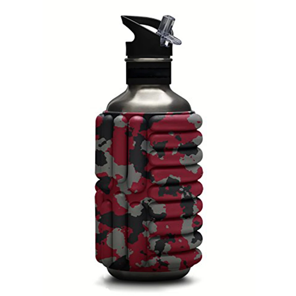 

Outdoor Accessories Private label BPA free Food grade Stainless Steel Double Vacuum layer Foam Roller Water Bottle, Single color or camouflage color;accept costomized